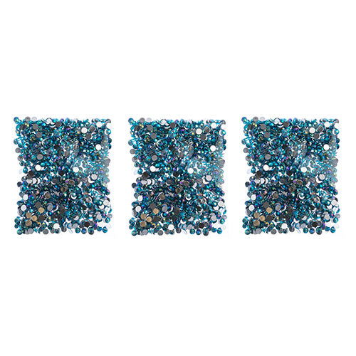 Acrylic Round Flat Back Rhinestones 6mm (SS28)  Aurora Borealis 1000pcs/Bag