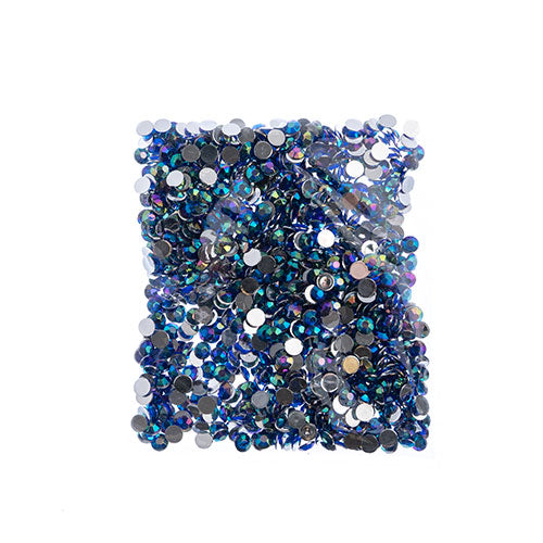 Acrylic Round Flat Back Rhinestones 6mm (SS28)  Aurora Borealis 1000pcs/Bag