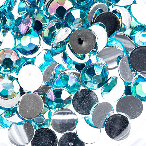 Acrylic Round Flat Back Rhinestones 6mm (SS28)  Aurora Borealis 1000pcs/Bag