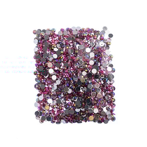 Acrylic Round Flat Back Rhinestones 6mm (SS28)  Aurora Borealis 1000pcs/Bag