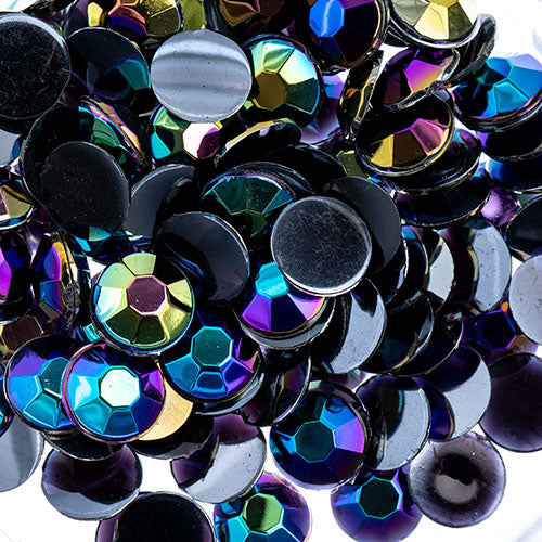 Acrylic Round Flat Back Rhinestones 6mm (SS28)  Aurora Borealis 1000pcs/Bag