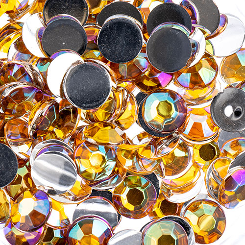 Acrylic Round Flat Back Rhinestones 6mm (SS28)  Aurora Borealis 1000pcs/Bag