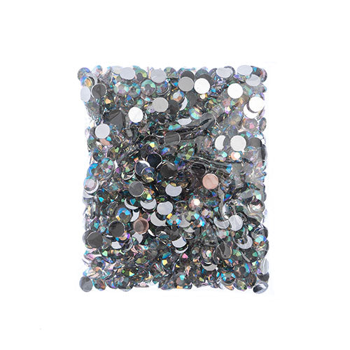 Acrylic Round Flat Back Rhinestones 8mm (SS39)  Aurora Borealis 1000pcs/Bag