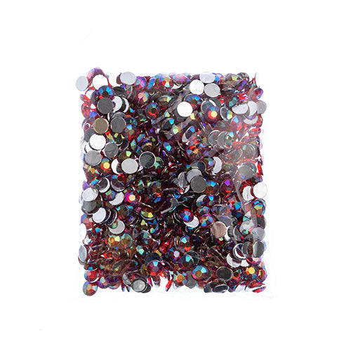 Acrylic Round Flat Back Rhinestones 8mm (SS39)  Aurora Borealis 1000pcs/Bag