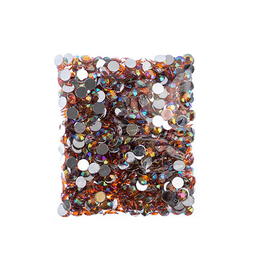 Acrylic Round Flat Back Rhinestones 8mm (SS39)  Aurora Borealis 1000pcs/Bag
