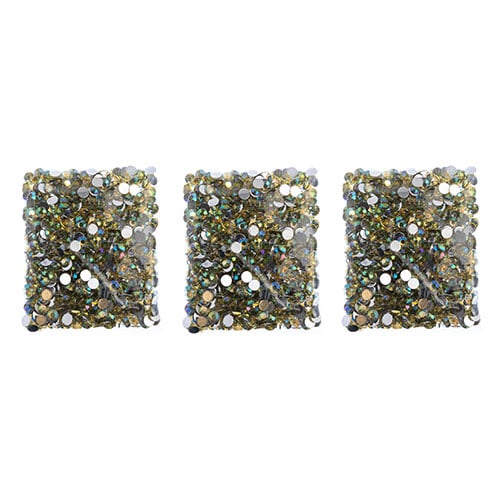 Acrylic Round Flat Back Rhinestones 8mm (SS39)  Aurora Borealis 1000pcs/Bag