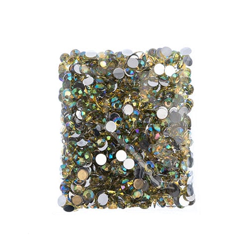 Acrylic Round Flat Back Rhinestones 8mm (SS39)  Aurora Borealis 1000pcs/Bag