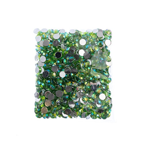 Acrylic Round Flat Back Rhinestones 8mm (SS39)  Aurora Borealis 1000pcs/Bag