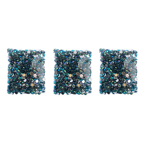 Acrylic Round Flat Back Rhinestones 8mm (SS39)  Aurora Borealis 1000pcs/Bag