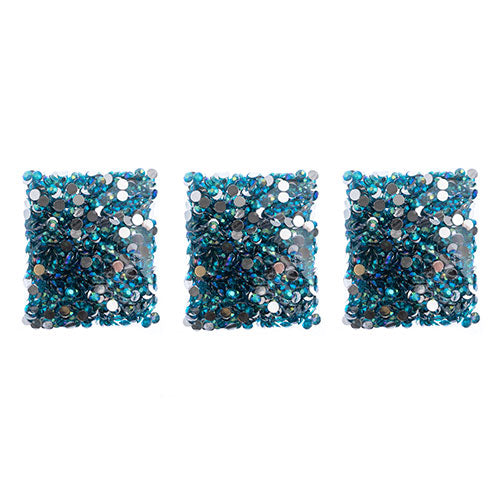 Acrylic Round Flat Back Rhinestones 8mm (SS39)  Aurora Borealis 1000pcs/Bag