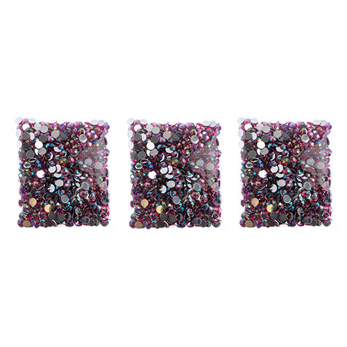Acrylic Round Flat Back Rhinestones 8mm (SS39)  Aurora Borealis 1000pcs/Bag