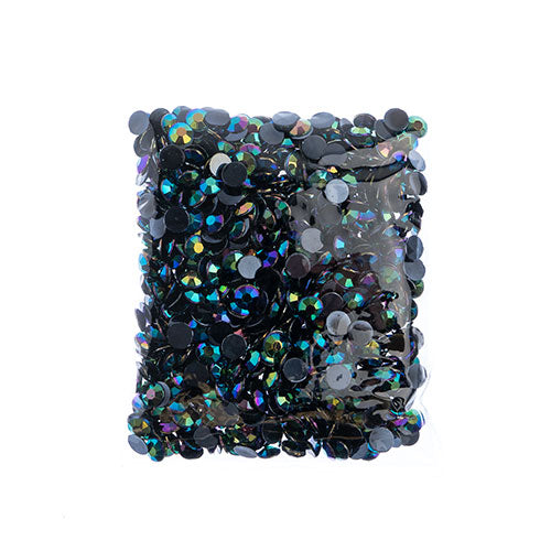 Acrylic Round Flat Back Rhinestones 8mm (SS39)  Aurora Borealis 1000pcs/Bag