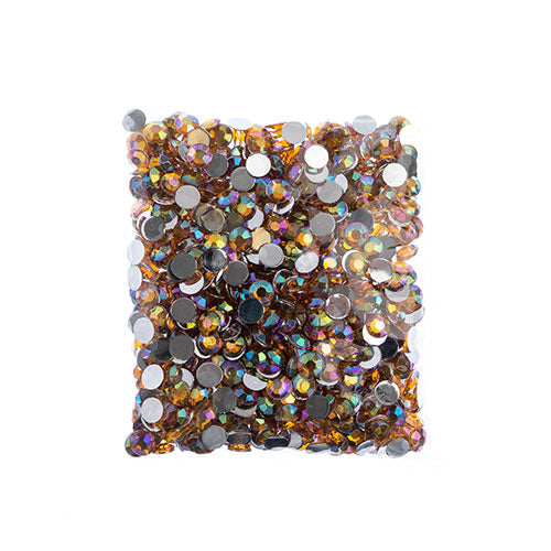 Acrylic Round Flat Back Rhinestones 8mm (SS39)  Aurora Borealis 1000pcs/Bag