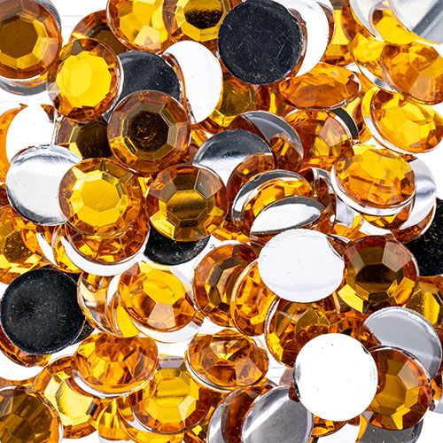 Acrylic Round Flat Back Rhinestones 10mm (SS45)  500pcs/Bag