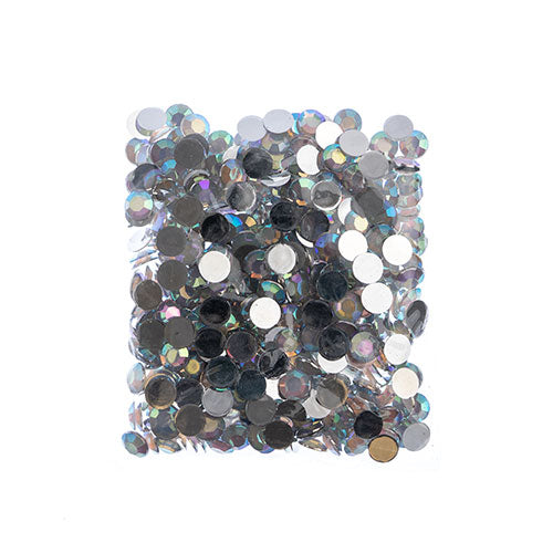 Acrylic Round Flat Back Rhinestones 10mm (SS45)  Aurora Borealis 500pcs/Bag