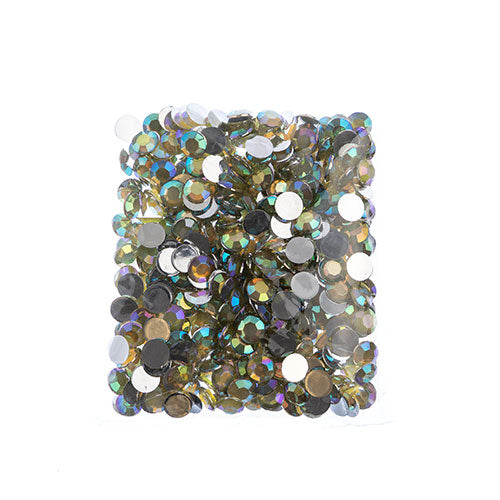 Acrylic Round Flat Back Rhinestones 10mm (SS45)  Aurora Borealis 500pcs/Bag