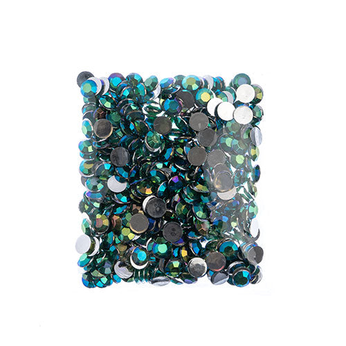 Acrylic Round Flat Back Rhinestones 10mm (SS45)  Aurora Borealis 500pcs/Bag