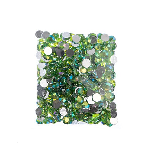 Acrylic Round Flat Back Rhinestones 10mm (SS45)  Aurora Borealis 500pcs/Bag