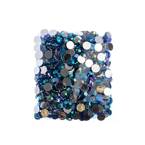 Acrylic Round Flat Back Rhinestones 10mm (SS45)  Aurora Borealis 500pcs/Bag
