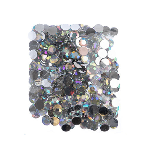 Acrylic Round Flat Back Rhinestones 12mm (SS50)  Aurora Borealis 400pcs/Bag