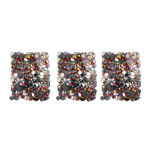 Acrylic Round Flat Back Rhinestones 12mm (SS50)  Aurora Borealis 400pcs/Bag