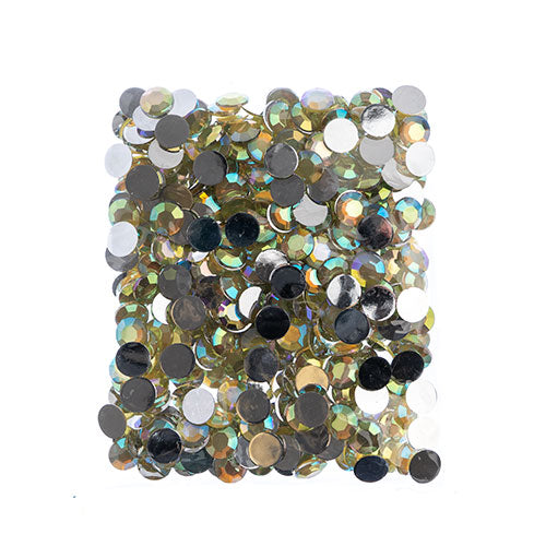 Acrylic Round Flat Back Rhinestones 12mm (SS50)  Aurora Borealis 400pcs/Bag
