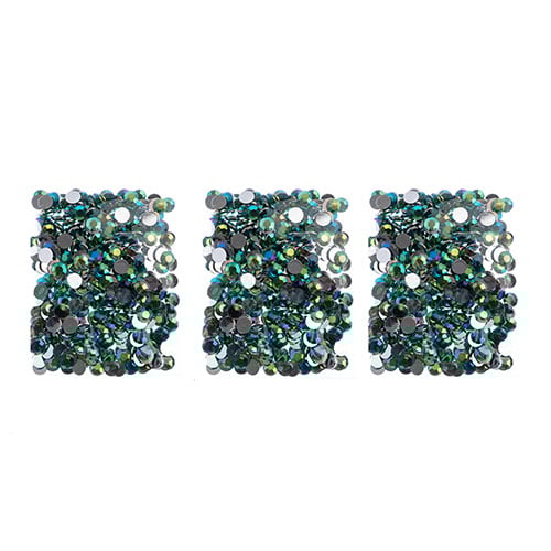 Acrylic Round Flat Back Rhinestones 12mm (SS50)  Aurora Borealis 400pcs/Bag