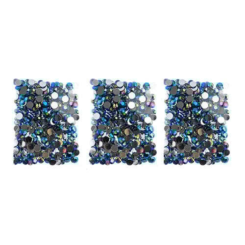 Acrylic Round Flat Back Rhinestones 12mm (SS50)  Aurora Borealis 400pcs/Bag