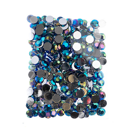Acrylic Round Flat Back Rhinestones 12mm (SS50)  Aurora Borealis 400pcs/Bag
