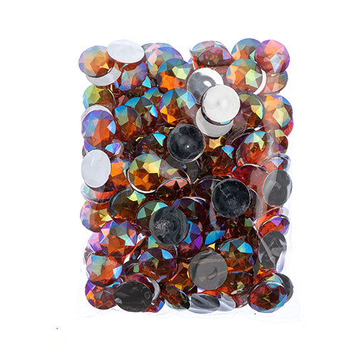 Acrylic Round Flat Back Rhinestones 20mm  Aurora Borealis 200pcs/Bag