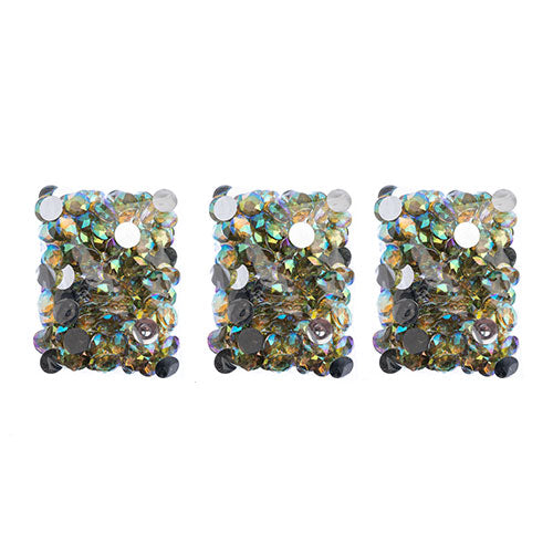 Acrylic Round Flat Back Rhinestones 20mm  Aurora Borealis 200pcs/Bag