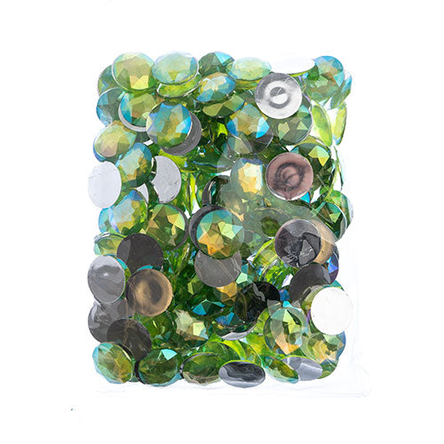 Acrylic Round Flat Back Rhinestones 20mm  Aurora Borealis 200pcs/Bag