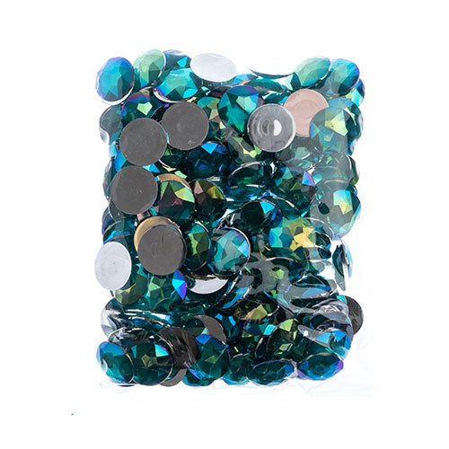 Acrylic Round Flat Back Rhinestones 20mm  Aurora Borealis 200pcs/Bag