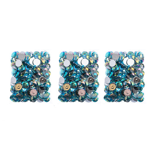 Acrylic Round Flat Back Rhinestones 20mm  Aurora Borealis 200pcs/Bag