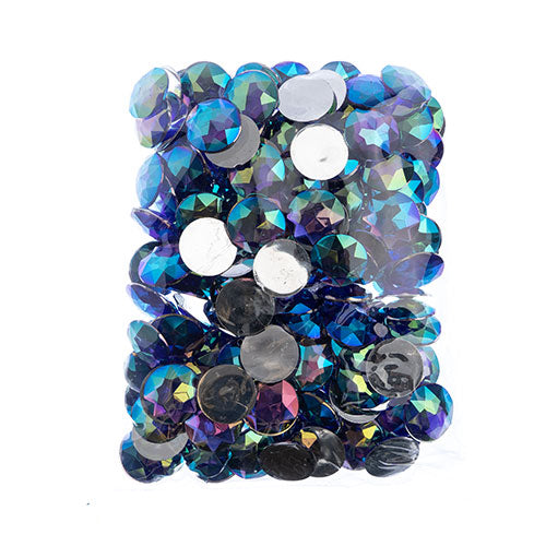 Acrylic Round Flat Back Rhinestones 20mm  Aurora Borealis 200pcs/Bag