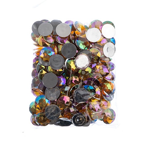 Acrylic Round Flat Back Rhinestones 20mm  Aurora Borealis 200pcs/Bag