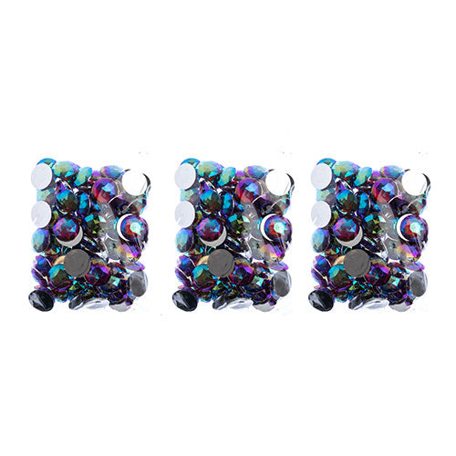 Acrylic Round Flat Back Rhinestones 25mm  Aurora Borealis 100pcs/Bag