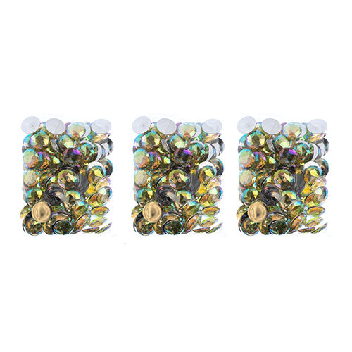 Acrylic Round Flat Back Rhinestones 25mm  Aurora Borealis 100pcs/Bag