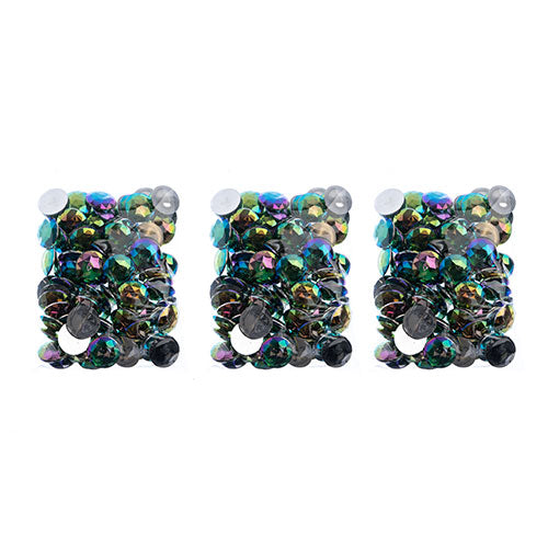 Acrylic Round Flat Back Rhinestones 25mm  Aurora Borealis 100pcs/Bag