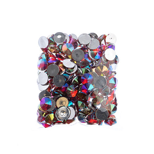Acrylic Rivoli Flat Back Rhinestones 14mm  Aurora Borealis 200pcs/Bag