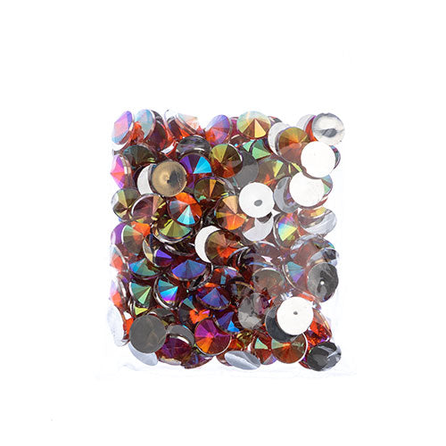 Acrylic Rivoli Flat Back Rhinestones 14mm  Aurora Borealis 200pcs/Bag