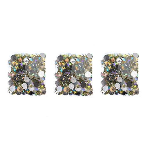Acrylic Rivoli Flat Back Rhinestones 14mm  Aurora Borealis 200pcs/Bag