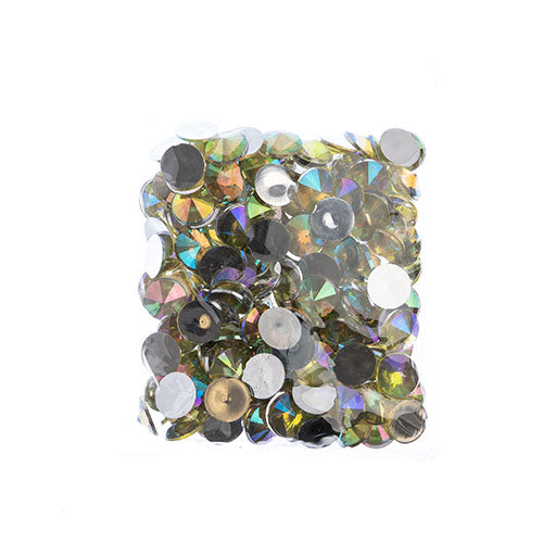 Acrylic Rivoli Flat Back Rhinestones 14mm  Aurora Borealis 200pcs/Bag