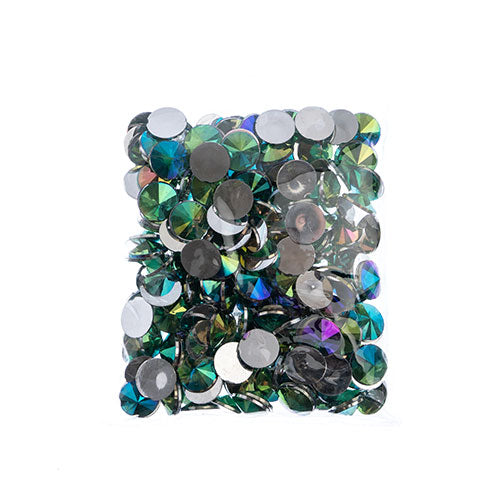 Acrylic Rivoli Flat Back Rhinestones 14mm  Aurora Borealis 200pcs/Bag