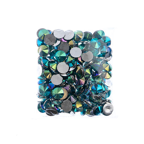 Acrylic Rivoli Flat Back Rhinestones 14mm  Aurora Borealis 200pcs/Bag