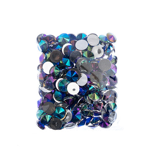 Acrylic Rivoli Flat Back Rhinestones 14mm  Aurora Borealis 200pcs/Bag