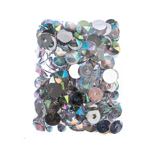 Acrylic Rivoli Flat Back Rhinestones 18mm  Aurora Borealis 200pcs/Bag