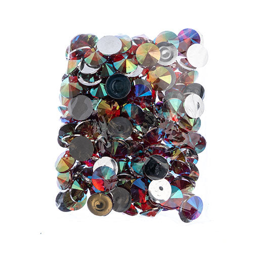 Acrylic Rivoli Flat Back Rhinestones 18mm  Aurora Borealis 200pcs/Bag