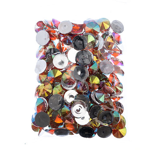 Acrylic Rivoli Flat Back Rhinestones 18mm  Aurora Borealis 200pcs/Bag