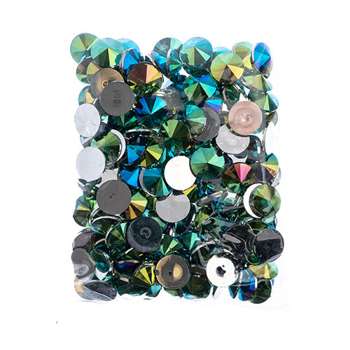Acrylic Rivoli Flat Back Rhinestones 18mm  Aurora Borealis 200pcs/Bag